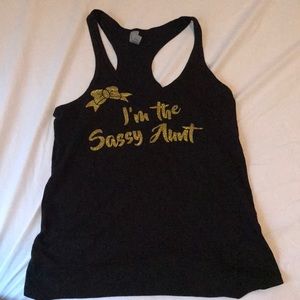 Black Tank Top - I’m The Sassy Aunt
